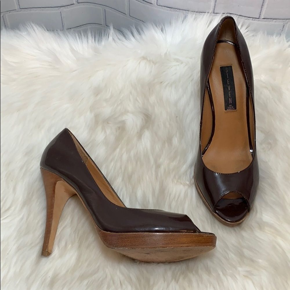 Steven By Steve Madden Brown Platform Heels Sz 10